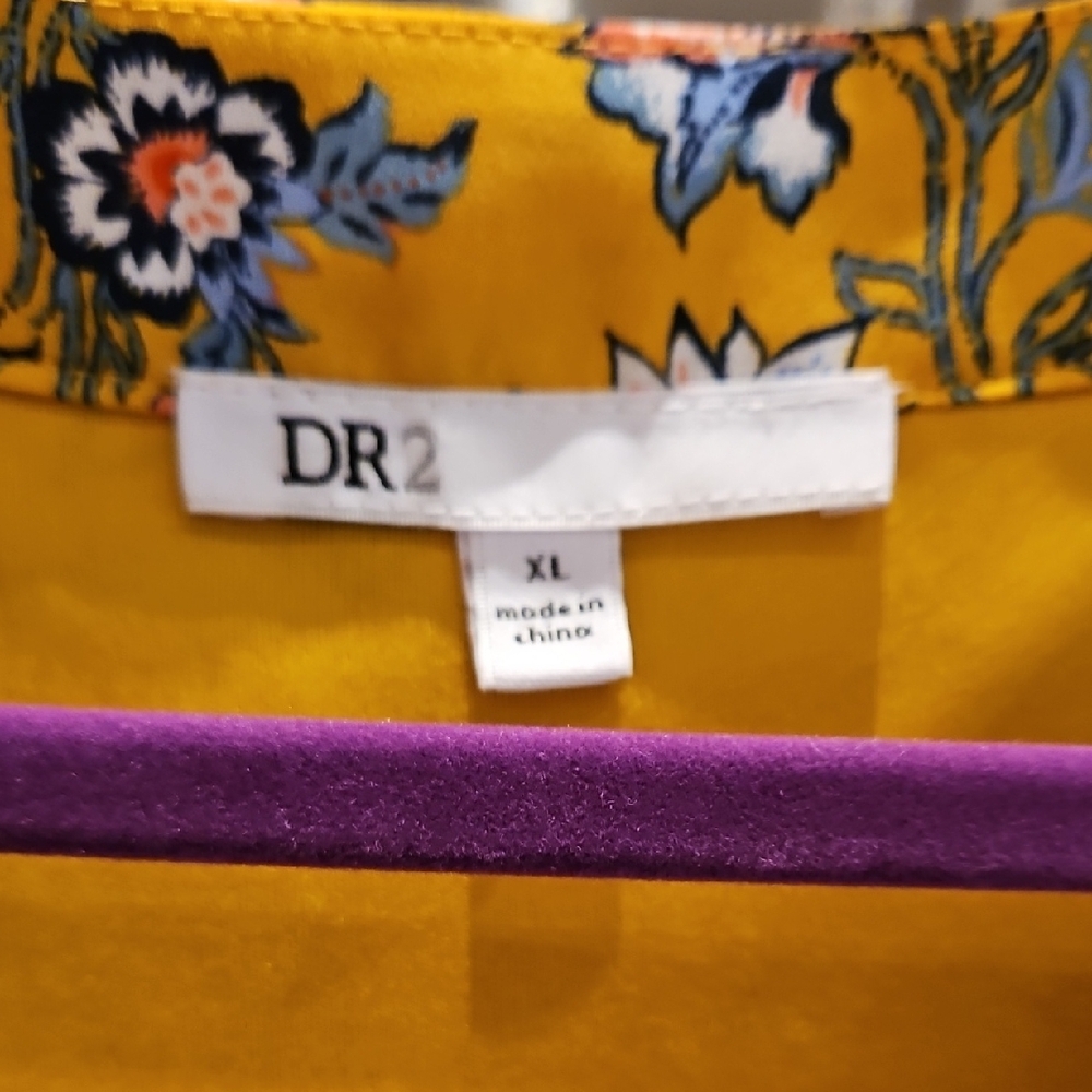 DR2 Yellow Wrap Tie Front Sundress - Picture 2 of 5